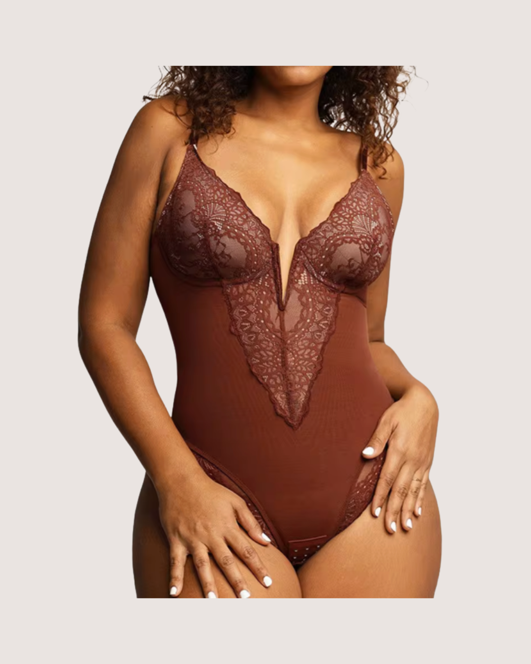 Sculpting V-Neck Shapewear mit String